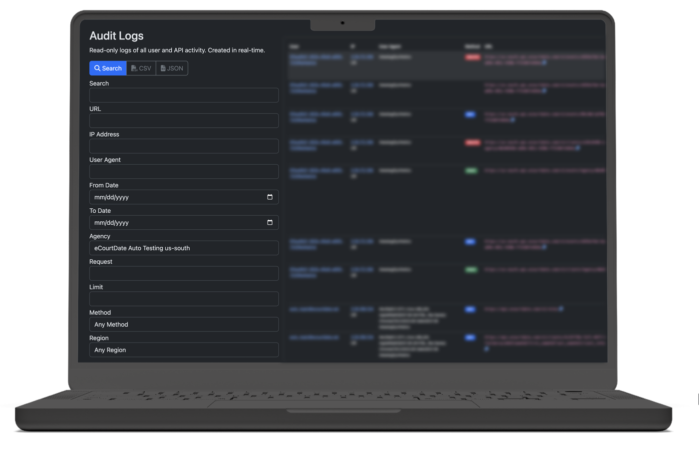 Record integrity audit log showing AI-generated filing flags, citation verification results, human review queue, and tamper-evident decision trail